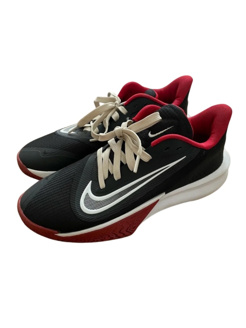 Nike Precision Vll Men 7 Black, Red basketball Low-Top Trainers #0166